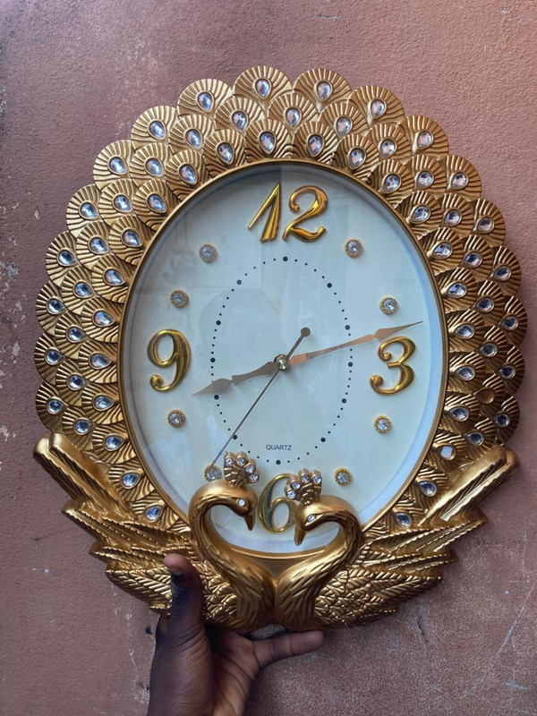 Golden Swan Elegance Wall Clock